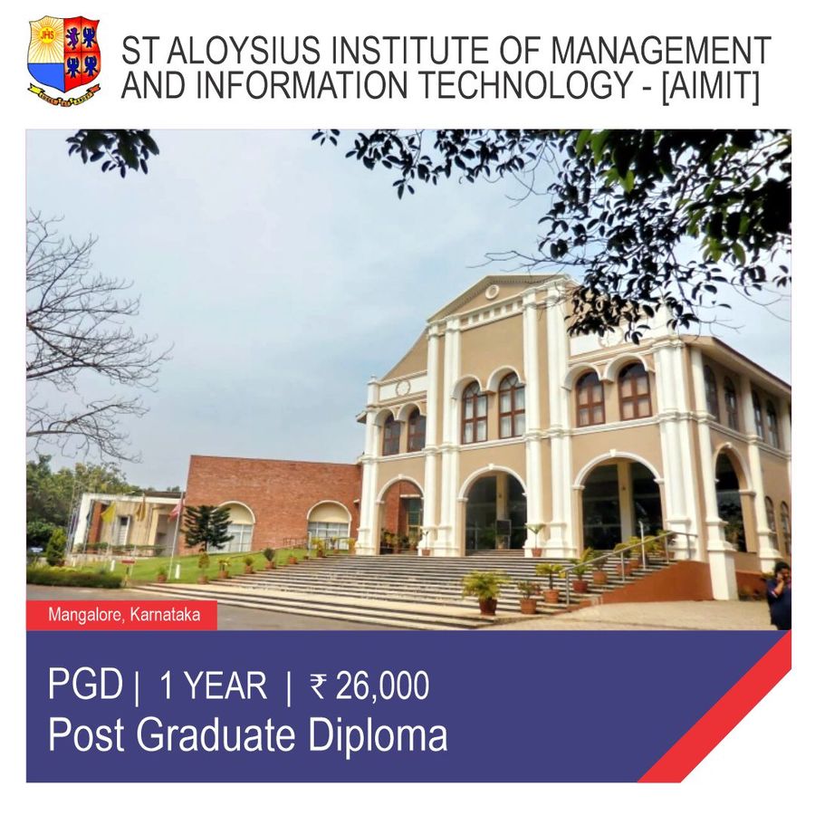 Post Graduate Diploma in Computer Applications at St Aloysius Institute of Management And Information Technology, Mangalore
